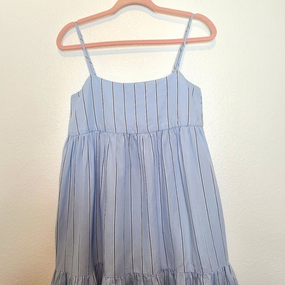 Frame Gemma Asymmetrical Dress In Ciel Multi Size Small - Picture 6 of 13